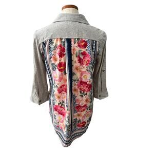 Caite and Kyla Western boho cowgirl embroidered patchwork top